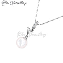 Swarovski Crystals Waver Pearl Pendant‏ - Her Jewellery