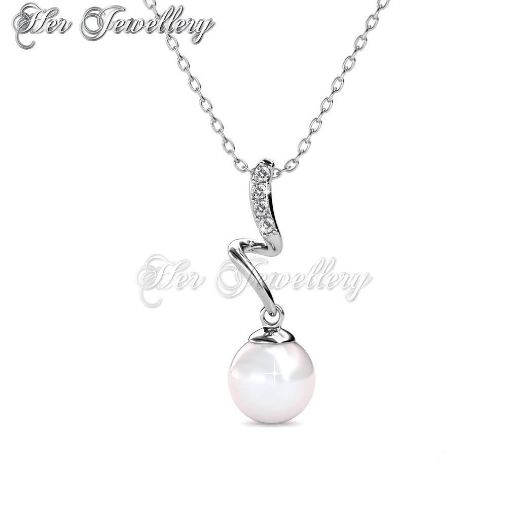 Swarovski Crystals Waver Pearl Pendant‏ - Her Jewellery