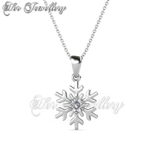 Swarovski Crystals Winter Flakes Pendant - Her Jewellery