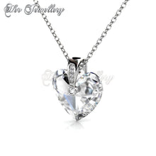 Swarovski Crystals Zephyr Heart Pendant - Her Jewellery