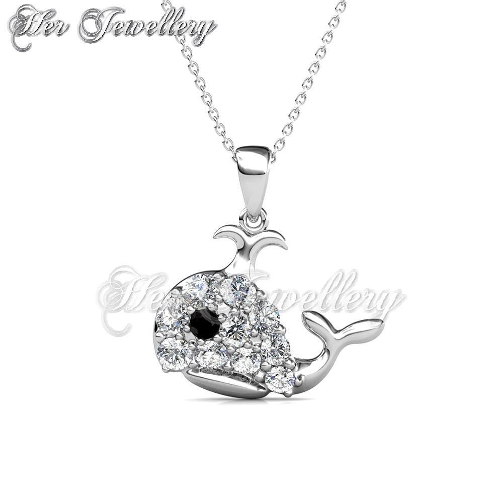 Swarovski Crystals Little Whale Pendant - Her Jewellery