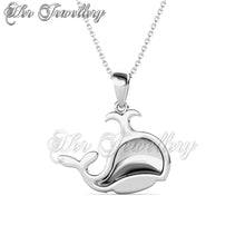 Swarovski Crystals Little Whale Pendant - Her Jewellery
