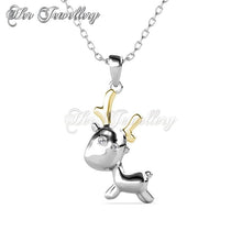 Swarovski Crystals Reindeer Pendant‏ - Her Jewellery