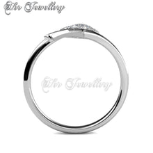 Swarovski Crystals Arrow Of Heart Ring - Her Jewellery