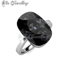 Swarovski Crystals Classic Noir Ring - Her Jewellery