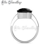 Swarovski Crystals Classic Noir Ring - Her Jewellery