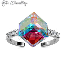 Swarovski Crystals Cube Ring - Her Jewellery
