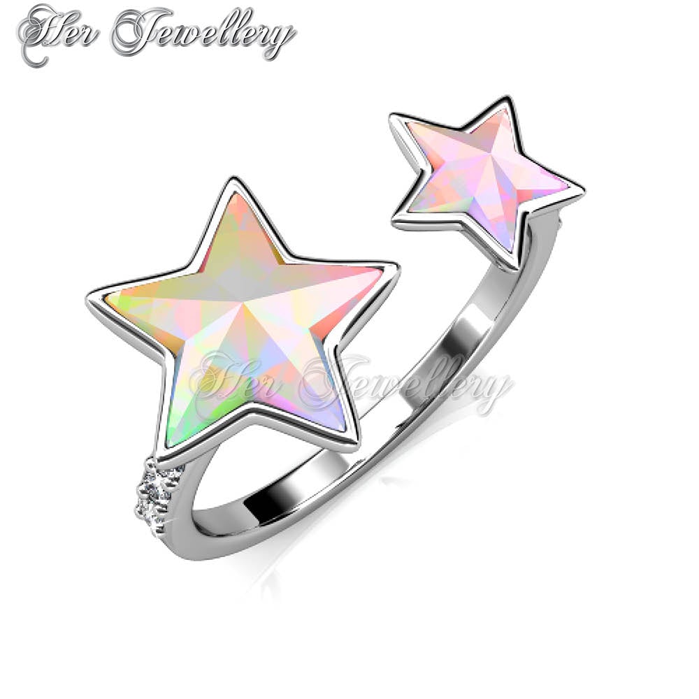 Swarovski Crystals Dual Etoile Ring - Her Jewellery