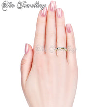 Swarovski Crystals Dual Tone Ring - Her Jewellery