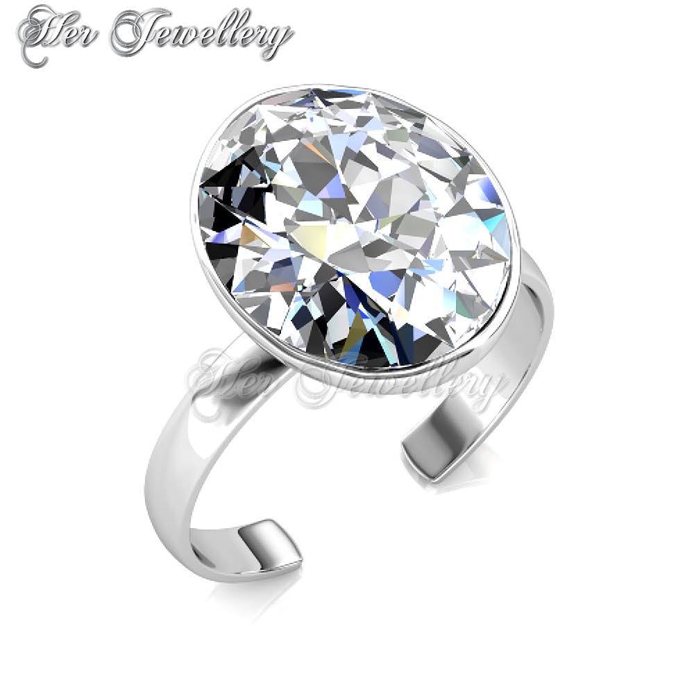 Swarovski Crystals Elliptic Ring - Her Jewellery