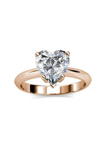 Swarovski Crystals Belle Heart Ring (Rose Gold) - Her Jewellery