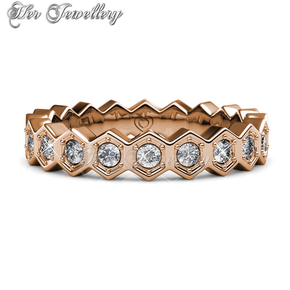 Swarovski Crystals Irene Ring (Rose Gold) - Her Jewellery