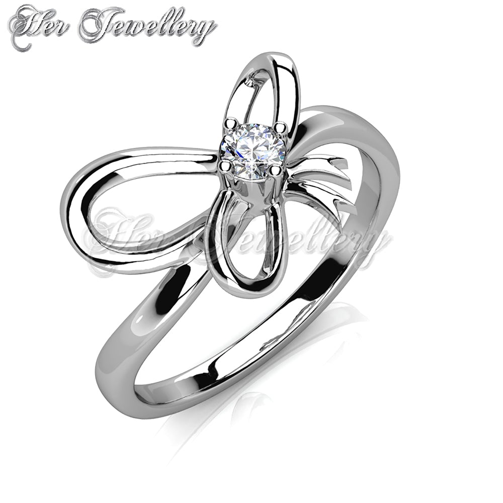 Swarovski Crystals Posie Ribbon Ring - Her Jewellery