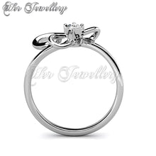 Swarovski Crystals Posie Ribbon Ring - Her Jewellery