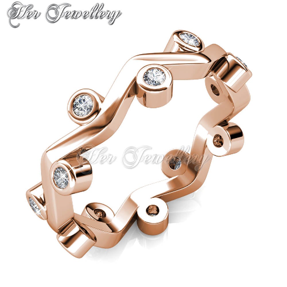 Swarovski Crystals Seesaw Ring - Her Jewellery