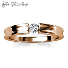 Swarovski Crystals Simplicity Ring (Rose Gold) - Her Jewellery