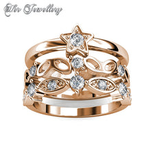 Swarovski Crystals Solar Ring (Rose Gold) - Her Jewellery