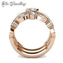 Swarovski Crystals Solar Ring (Rose Gold) - Her Jewellery