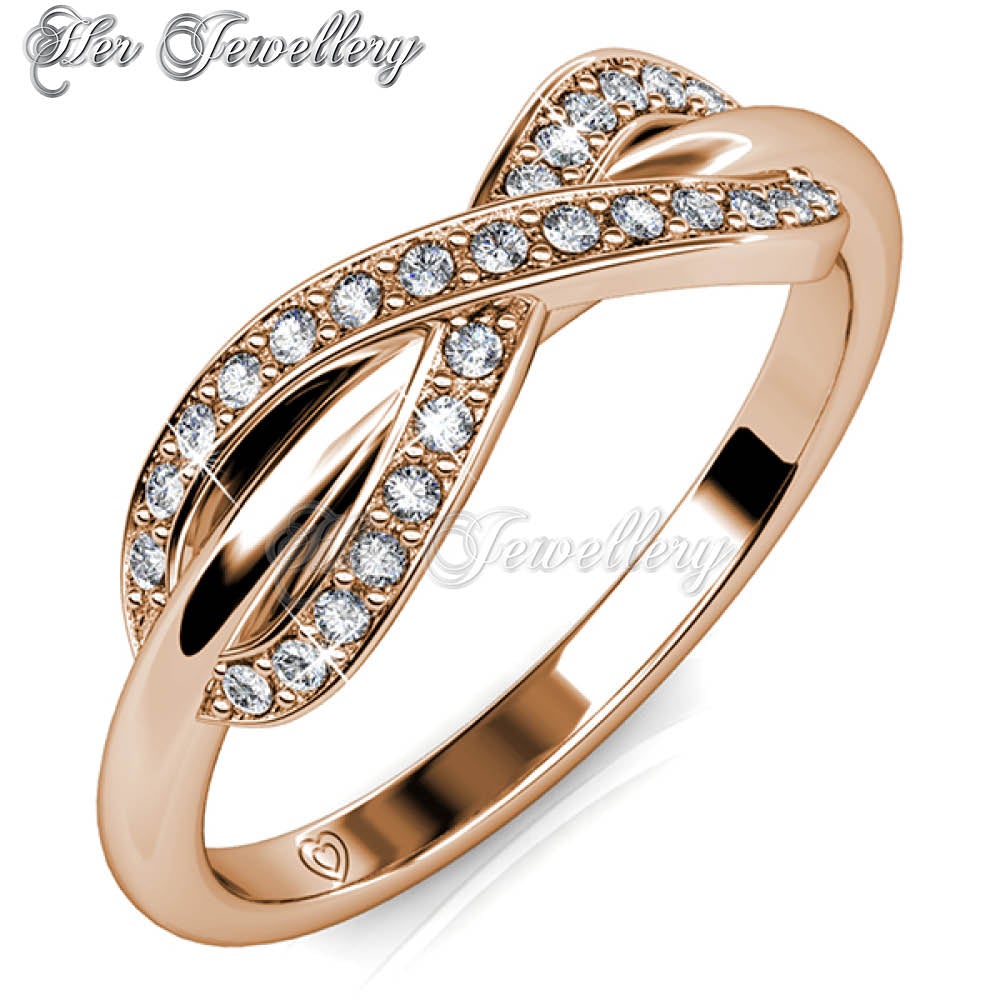 Swarovski Crystals Trist Ring (Rose Gold) - Her Jewellery