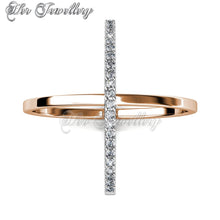 Swarovski Crystals X Duo Ring - Her Jewellery