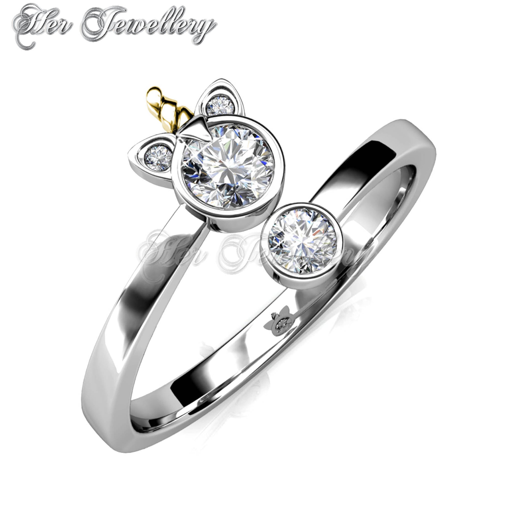 Swarovski Crystals Unicorn Ring - Her Jewellery
