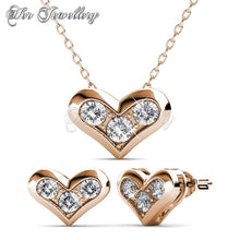 Swarovski Crystals Kolina Set (Rose Gold) - Her Jewellery