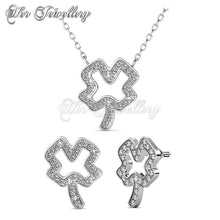 Swarovski Crystals Shamrock Set - Her Jewellery