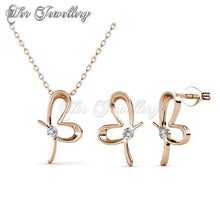 Swarovski Crystals Posie Butterfly Set (Rose Gold) - Her Jewellery