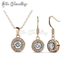 Swarovski Crystals Reese Set (Rose Gold) - Her Jewellery