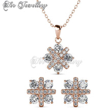 Swarovski Crystals Cross Petal Set (Rose Gold) - Her Jewellery