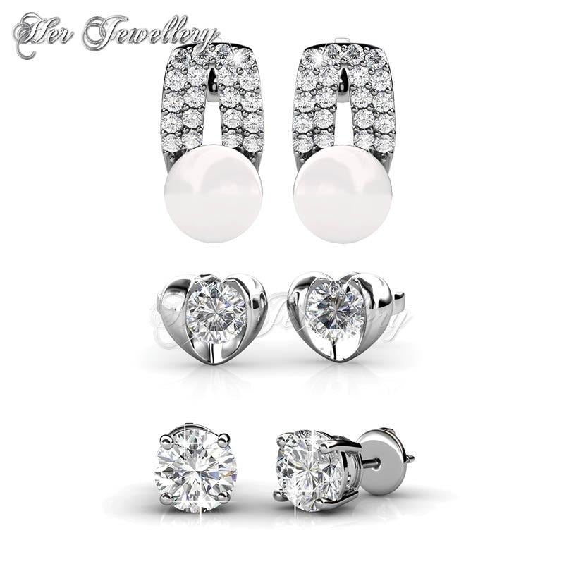 Swarovski Crystals Laurence Earrings Set - Her Jewellery