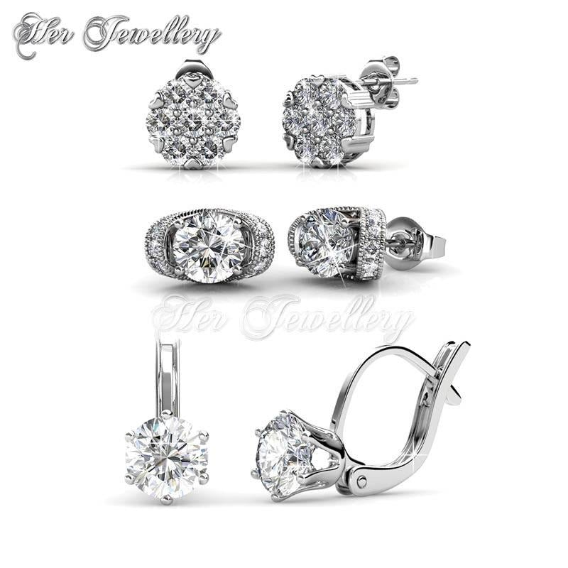 Swarovski Crystals Evelyn Earrings Set - Her Jewellery