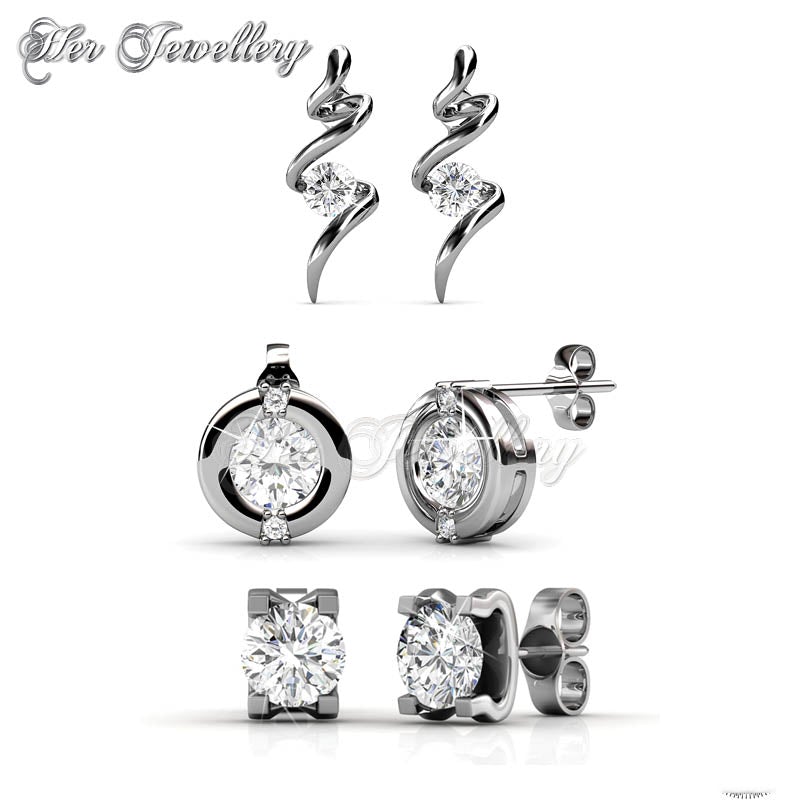 Swarovski Crystals Pris Earrings Set - Her Jewellery