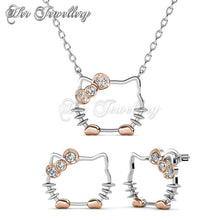 Swarovski Crystals Kitten Set - Her Jewellery