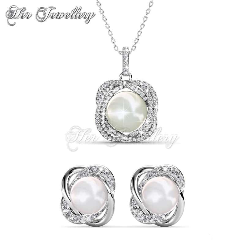 Swarovski Crystals Majestic Pearl Set - Her Jewellery