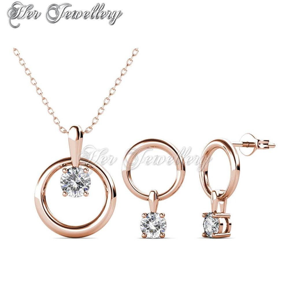 Swarovski Crystals Octavia Set (Rose Gold) - Her Jewellery