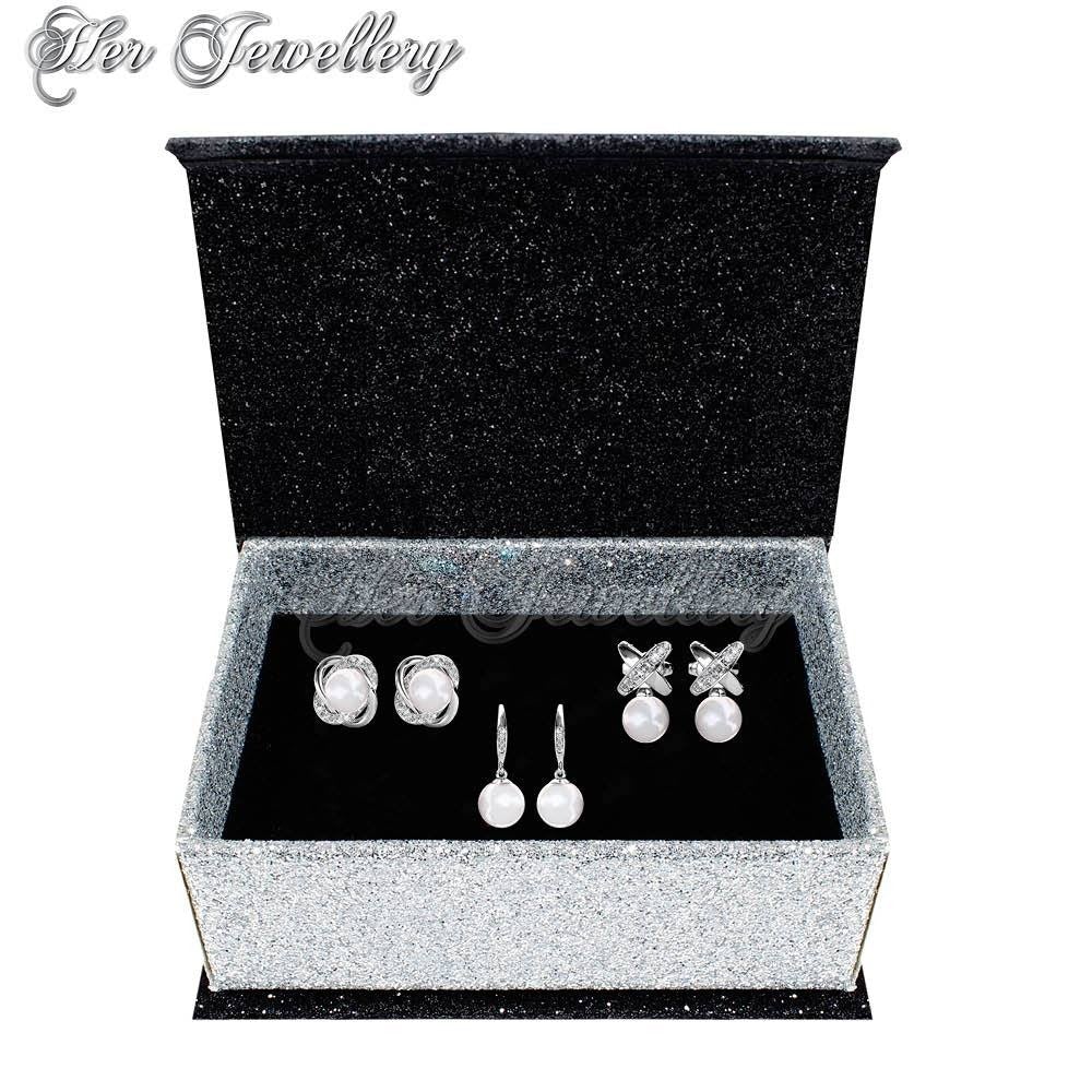 Swarovski Crystals Pearlynn Earrings Set - Her Jewellery