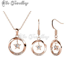 Swarovski Crystals Stellar Set (Rose Gold) - Her Jewellery
