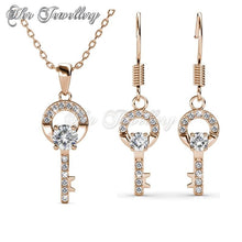 Swarovski Crystals Camilia Key Set (Rose Gold) - Her Jewellery