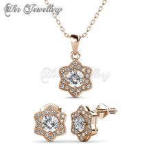 Swarovski Crystals Estella Set (Rose Gold) - Her Jewellery