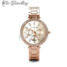 Swarovski Crystals Cube Metallic Watch - Her Jewellery