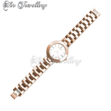 Swarovski Crystals Goldy Watch(Rose Gold) - Her Jewellery