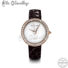 Swarovski Crystals Leather Watch - Her Jewellery
