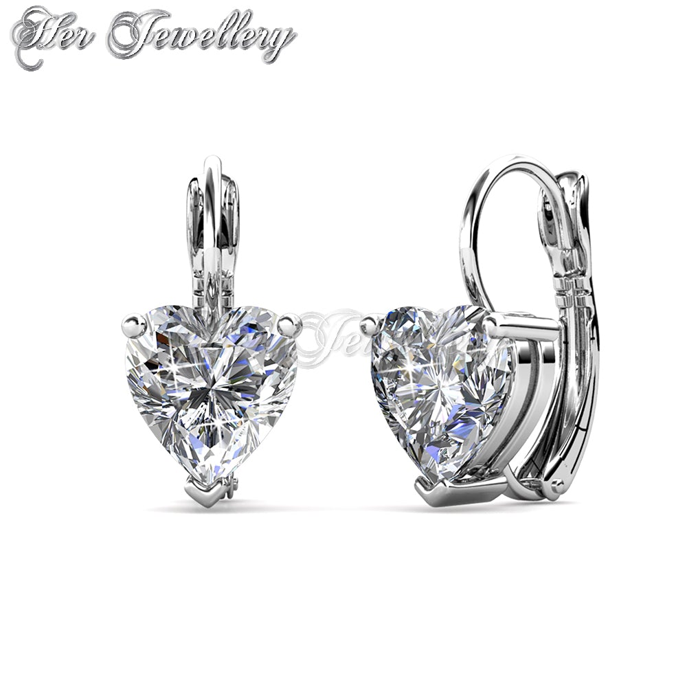 Swarovski Crystals Heart Clip Earrings - Her Jewellery