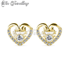 Antlers Heart Earrings