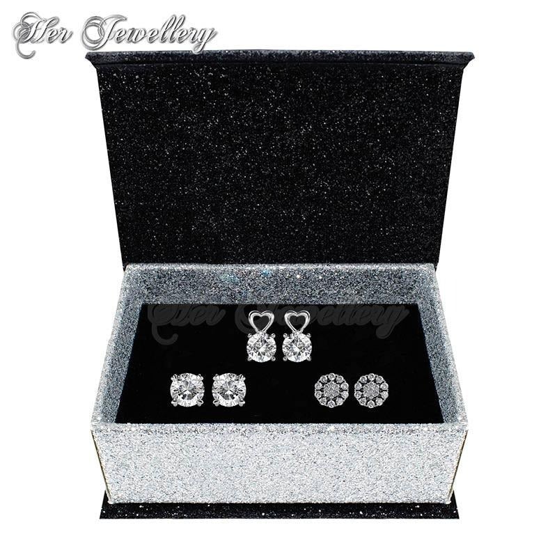 Swarovski Crystals Sweet Earrings Set - Her Jewellery