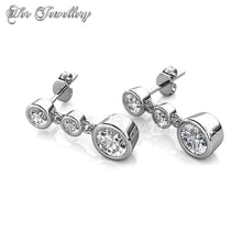Swarovski Crystals Tri Dangling Earrings - Her Jewellery