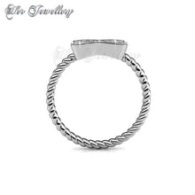 Swarovski Crystals Twisted Ribbon Ring - Her Jewellery