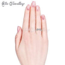 Swarovski Crystals Twisted Ribbon Ring - Her Jewellery