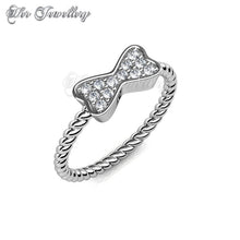 Swarovski Crystals Twisted Ribbon Ring - Her Jewellery